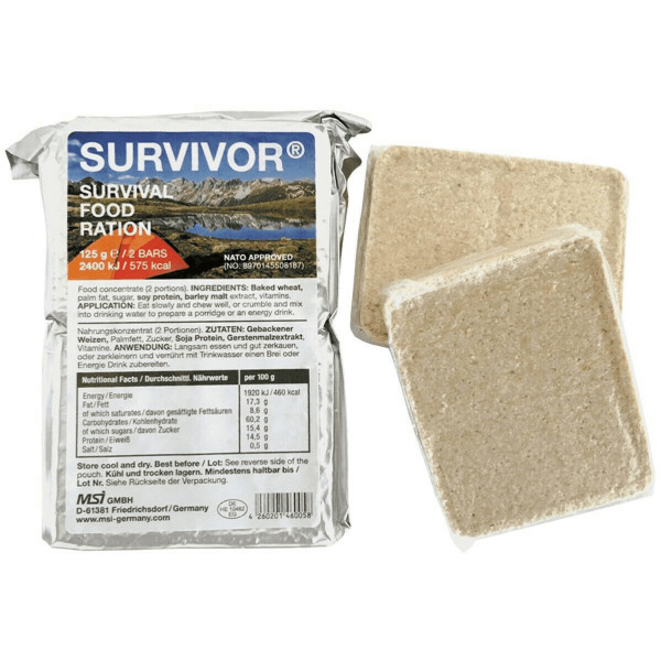 Msi Survivor® Ration alimentaire de survie 125 Gr