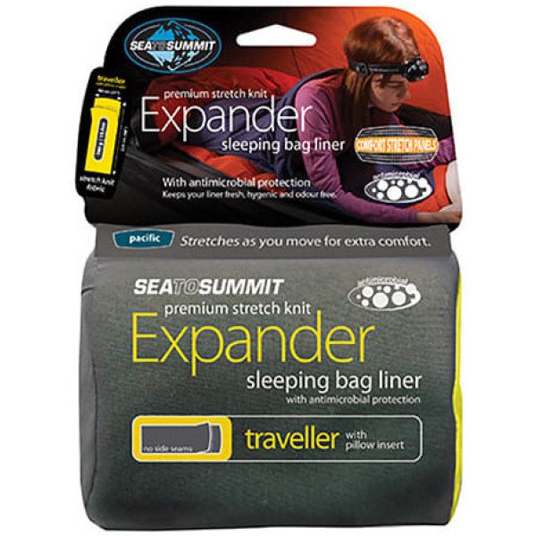 Sea To Summit Traveller Expander Liner Travel Bag - Traveller avec oreiller Slip Navy Blue
