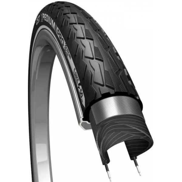 Pneu Cst R Xpedium Pro 28x1.40/700x35c Rigide Noir Réfléchissant (37-622)