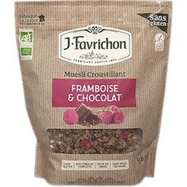 J.favrichon Crocante Muesli Framboesa E Chocolate 375 Gr
