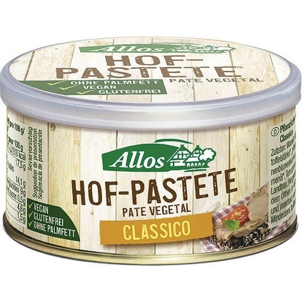 Allos Klassische Gemüsepastete Bio 125 Gr