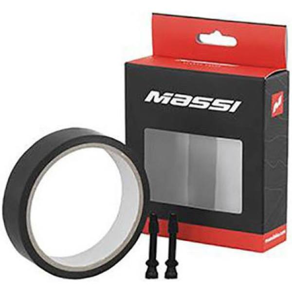 Massi Bottom Tubeless 23mmx10m Zwart+2 Ventielen