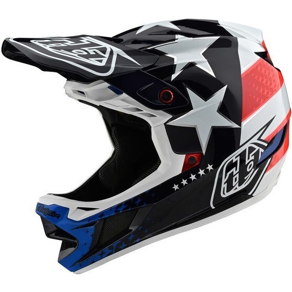 Troy Lee Designs D4 Composite Freedom 2.0 Red/White M - Casco Ciclismo