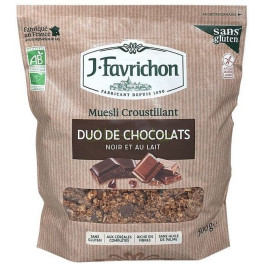 J.favrichon Muesli Crocante Duo De Chocolates 375 Gr / Sem Glúten