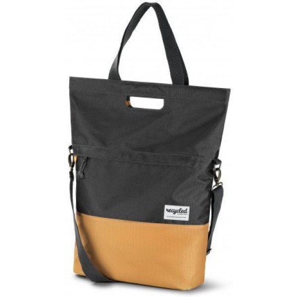 Recycled Shopper Bicycle Bag 20L - Grey Yellow