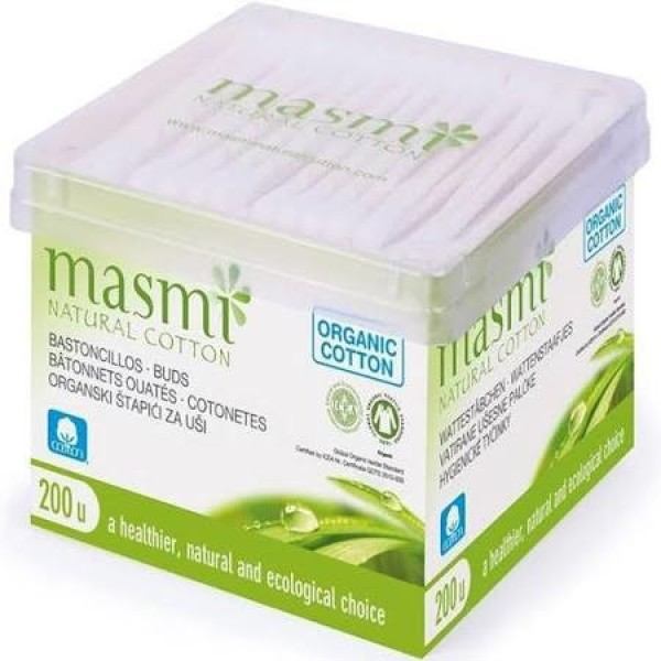 Masmi Batoncillos De Algodon Ecologico Y Stick De Papel