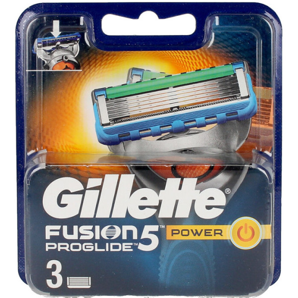 Gillette Fusion Proglide Power Cargador 3 Uds Hombre