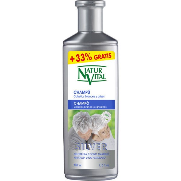 Nature and Life Silver Shampooing Cheveux Blancs et Gris 400 Ml Unisexe