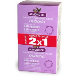 Babaria Almond Aceite Facial Crema Antiarrugas 2x1 50ml