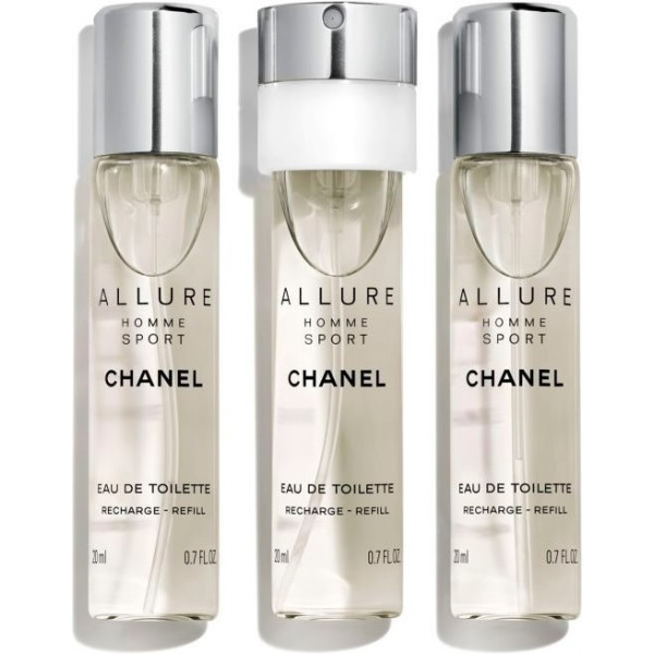 Chanel Allure Homme Sport Eau de Toilette Vaporisateur Recharges 3 X 20 Ml Homme