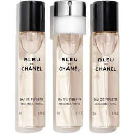 Chanel Bleu Eau de Toilette Vaporizador Refill 3 X 20 Ml Hombre