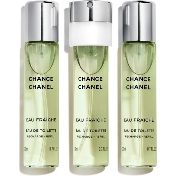 Chanel Chance Eau Fraîche Eau de Toilette Spray Twist & Spray 3 Nachfüllpackungen x 20 ml Frau
