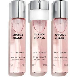 Chanel Chance Eau Tendre Eau de Toilette Vaporizador Twist & Spray 3 Refills X 20 Ml Mujer