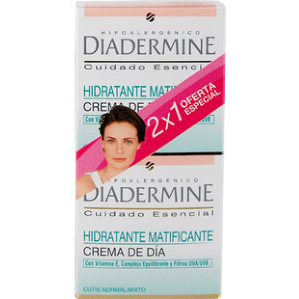 Diadermine Crème Hydratante Matifiante Jour Pnm Lot 2 X 50 Ml Femme