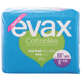Evax Cottonlike Compresas Normal Sin Alas 20 Uds Mujer
