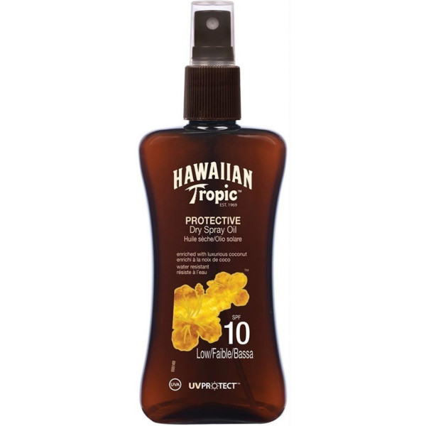 Hawaiian Tropic Spray Huile Sèche Protectrice Spf10 Faible 200 ml