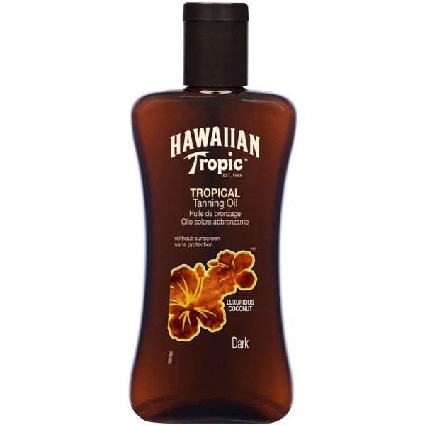 Óleo bronzeador tropical de coco havaiano spf0 200 ml unissex