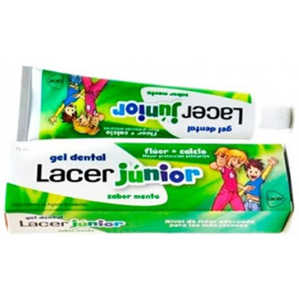 Lacer Junior Fluor + Calciumgel Muntsmaak 75ml