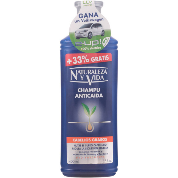 Naturaleza Y Vida Shampoo Anticaduta Capelli Grassi 300 +100 Ml Unisex