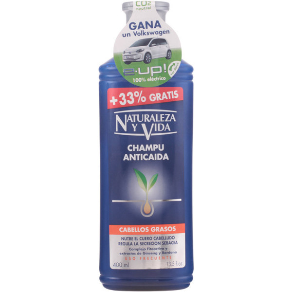 Naturaleza Y Vida Anti-Haarausfall-Shampoo für fettiges Haar 300 +100 ml Unisex