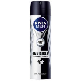 Nivea Men Black & White Déodorant Invisible Spray 200 Ml Homme