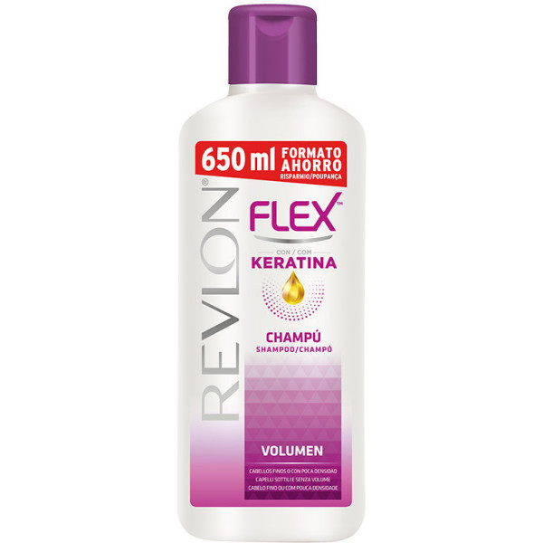 Revlon Flex Keratin Shampooing Volume Cheveux Fins 650 Ml Unisexe