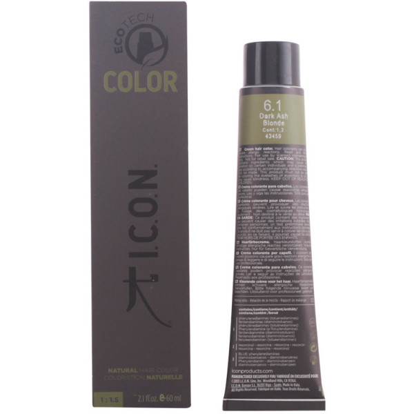 I.c.o.n. Ecotech Color Natural Color 6.1 Dark Ash Blonde 60 Ml Unisex