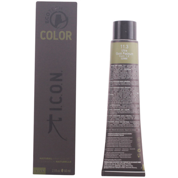 I.c.o.n. Ecotech Color Natural Color 11.3 Ultra Gold Platinum 60 Ml Unisex