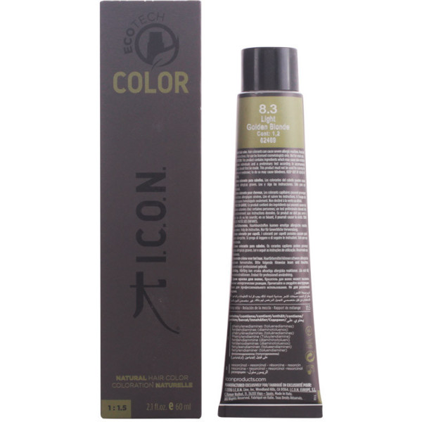 Icona. Ecotech Color Natural Color 8.3 Biondo Chiaro Dorato 60 Ml Unisex