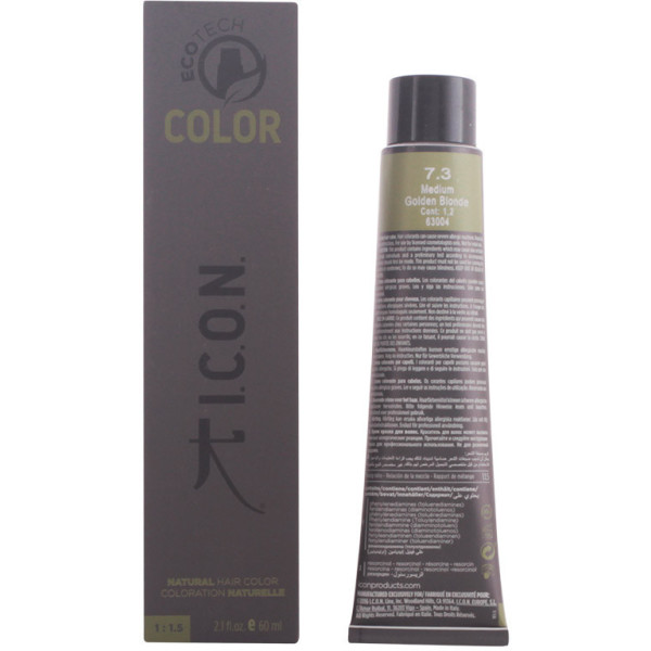 Icona. Ecotech Color Colore Naturale 7.3 Biondo Medio Dorato 60 Ml Unisex