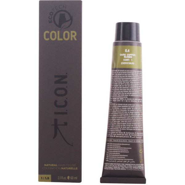 Ícone. Ecotech Color Cor natural 6,4 cobre escuro loiro 60 ml unissex