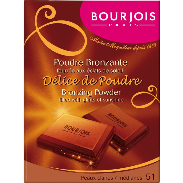 Bourjois Délice De Poudre Bronzing Powder 51-peaux Claires 6 Ml Mujer