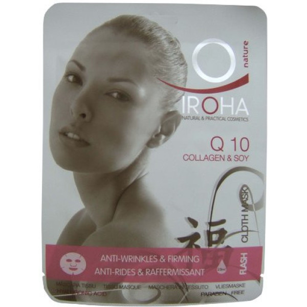 Iroha Nature Tissue Mask Antifalten Q10 + Ha 1 Anwendung Frau