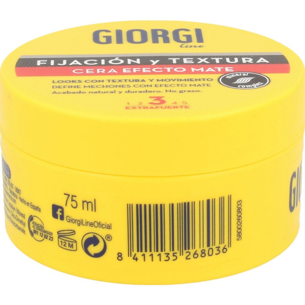 Giorgi fixatie- en textuurwax mat effect Nº3 75 ml uniseks