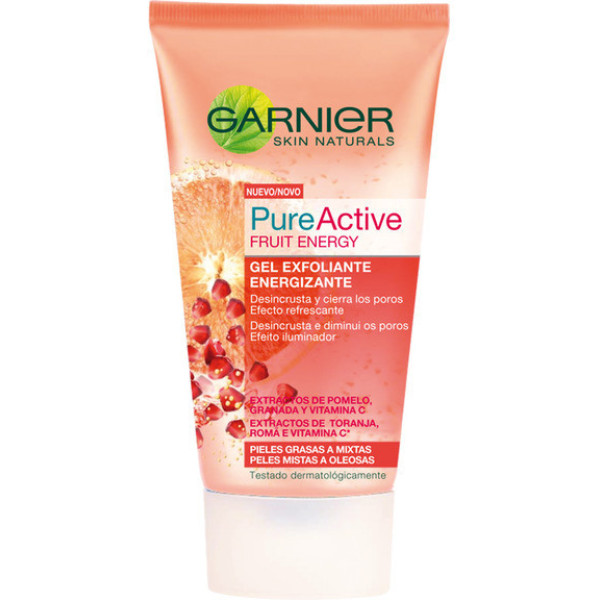 Garnier Pure Active Gel Exfoliante Energizante Piel Mixta 150 Ml Mujer