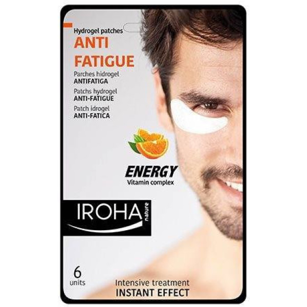 Iroha Nature Men Eye Hydrogel Patches Anti-vermoeidheid Vit Complex 6 stuks Man