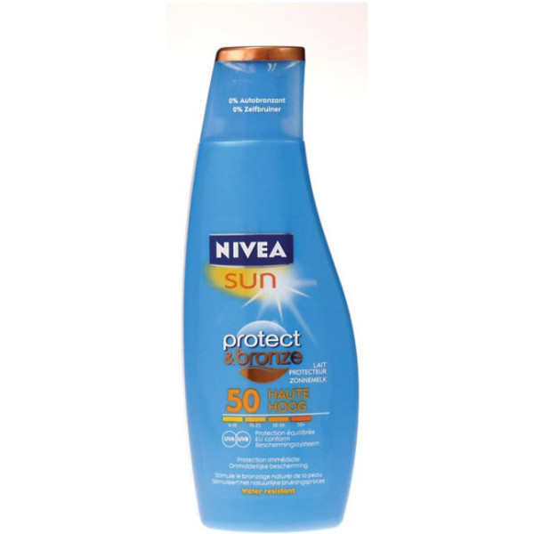 Nivea Sun protegge e abbronza latte spf50 200 ml unisex