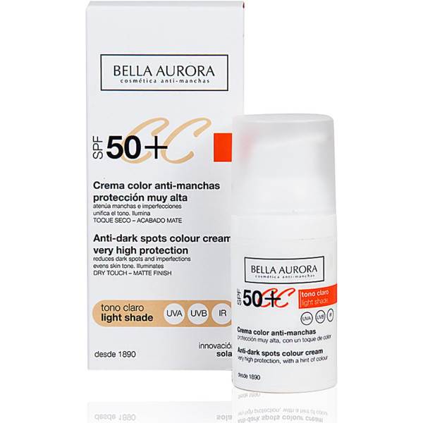 Bella Aurora Cc Cream Anti-Flecken Light Tone Spf50+ 30 ml Frau