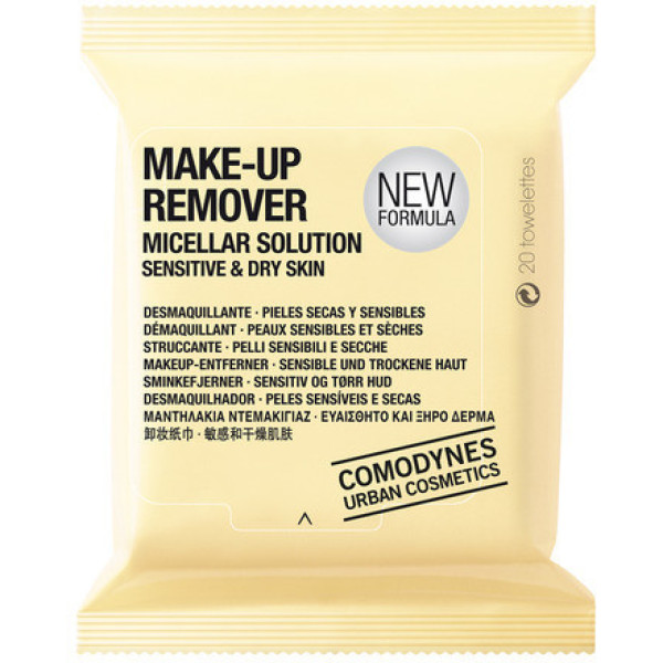 Comodynes Make-up Remover Micellar Solution Trockene Haut 20 Einheiten Frau