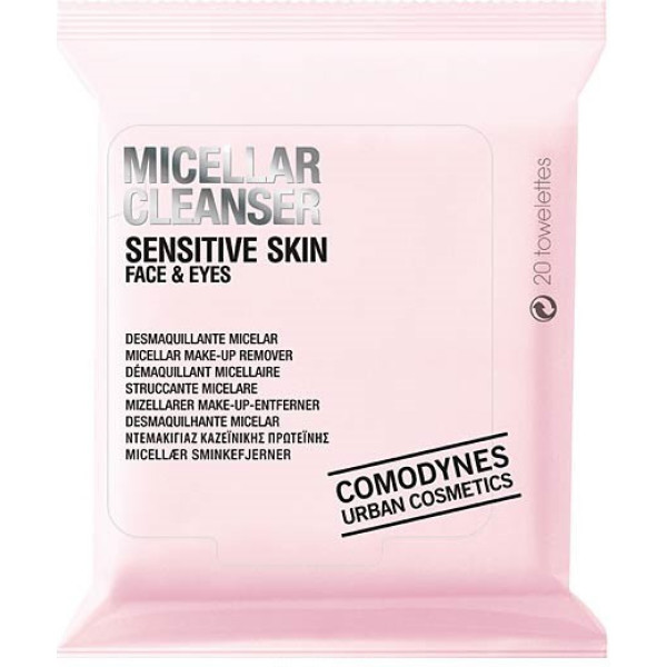 Comodynes Make-up Remover Micellar Solution Empfindliche Haut 20 Einheiten Frau