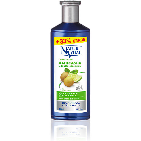 Naturaleza Y Vida Anti-Schuppen-Shampoo für fettiges Haar 300 + 100 ml Unisex