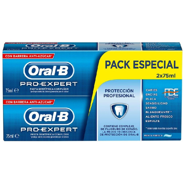 Oral-b Pro-expert Proteccion Profesional Dentífrico Lote 2 X 75 Ml Unisex