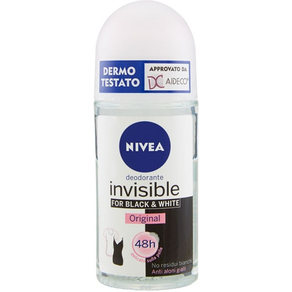 Nivea Black & White Déodorant Invisible Roll-on 50 Ml Unisexe