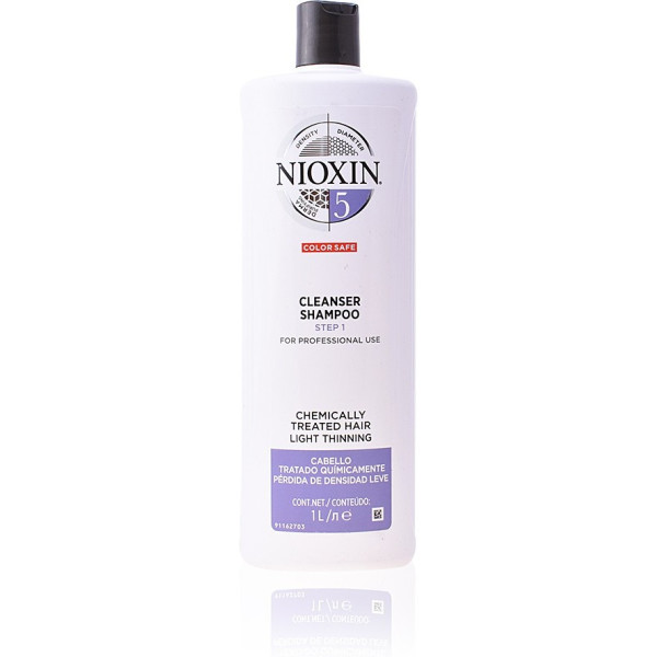 Nioxin System 5 Shampoo volumizador para cabelos fracos e grossos 1000 ml unissex