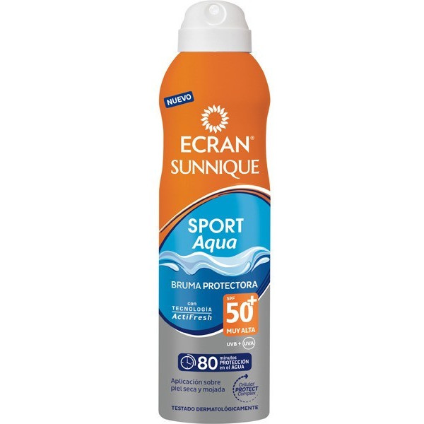 Névoa protetora Ecran Sunnique Sport Aqua Spf50+ 250 ml unissex