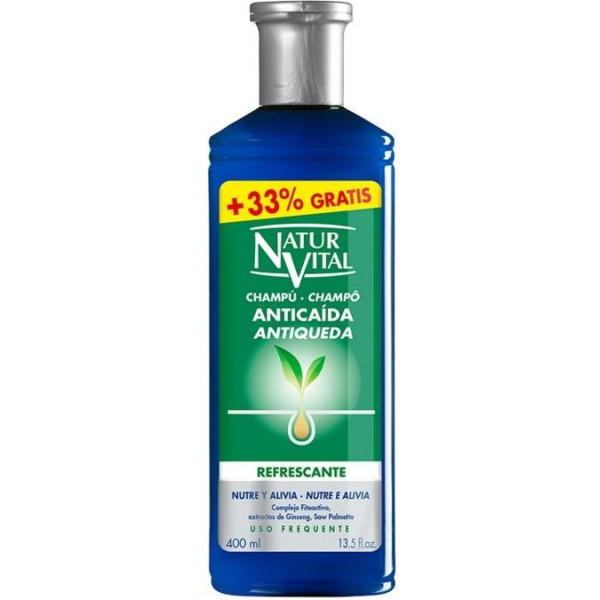 Naturaleza Y Vida Erfrischendes Shampoo gegen Haarausfall 300 + 100 ml Unisex