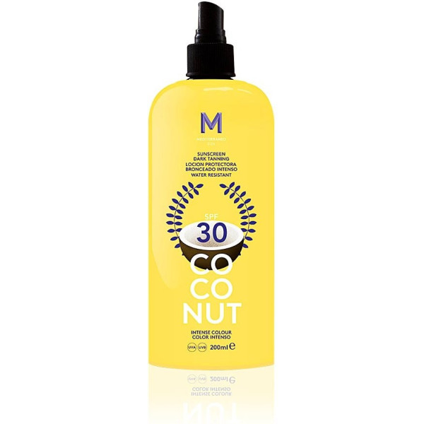 Mediterraneo Sun Coconut Zonnebrandcrème Dark Tanning Spf30 200 Ml Unisex