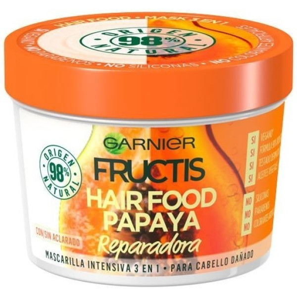 Garnier Fructis Hair Food Papaya Mascarilla Reparadora 390 Ml Mujer