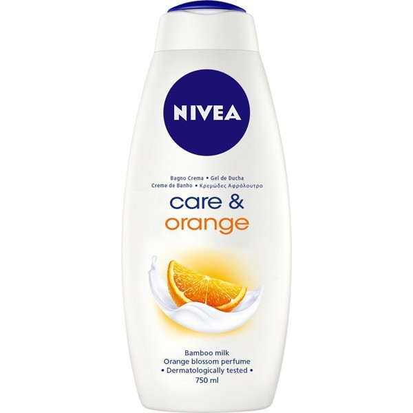 Gel de banho Nivea Care & Orange 750 ml unissex
