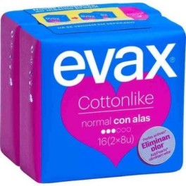 Evax Cottonlike Compresss Normal Wings 16 Einheiten Frau